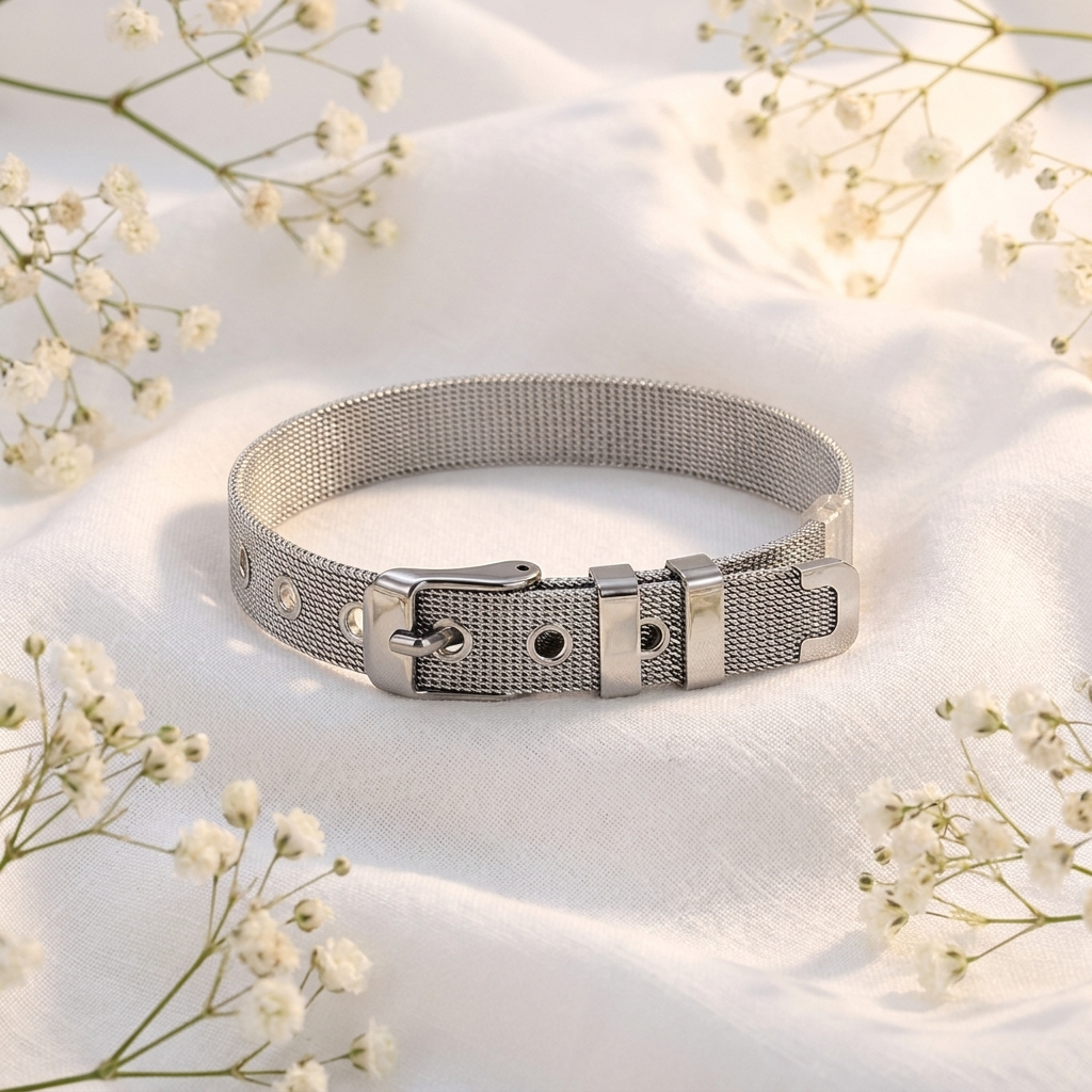Luna Silver Strap Bracelet